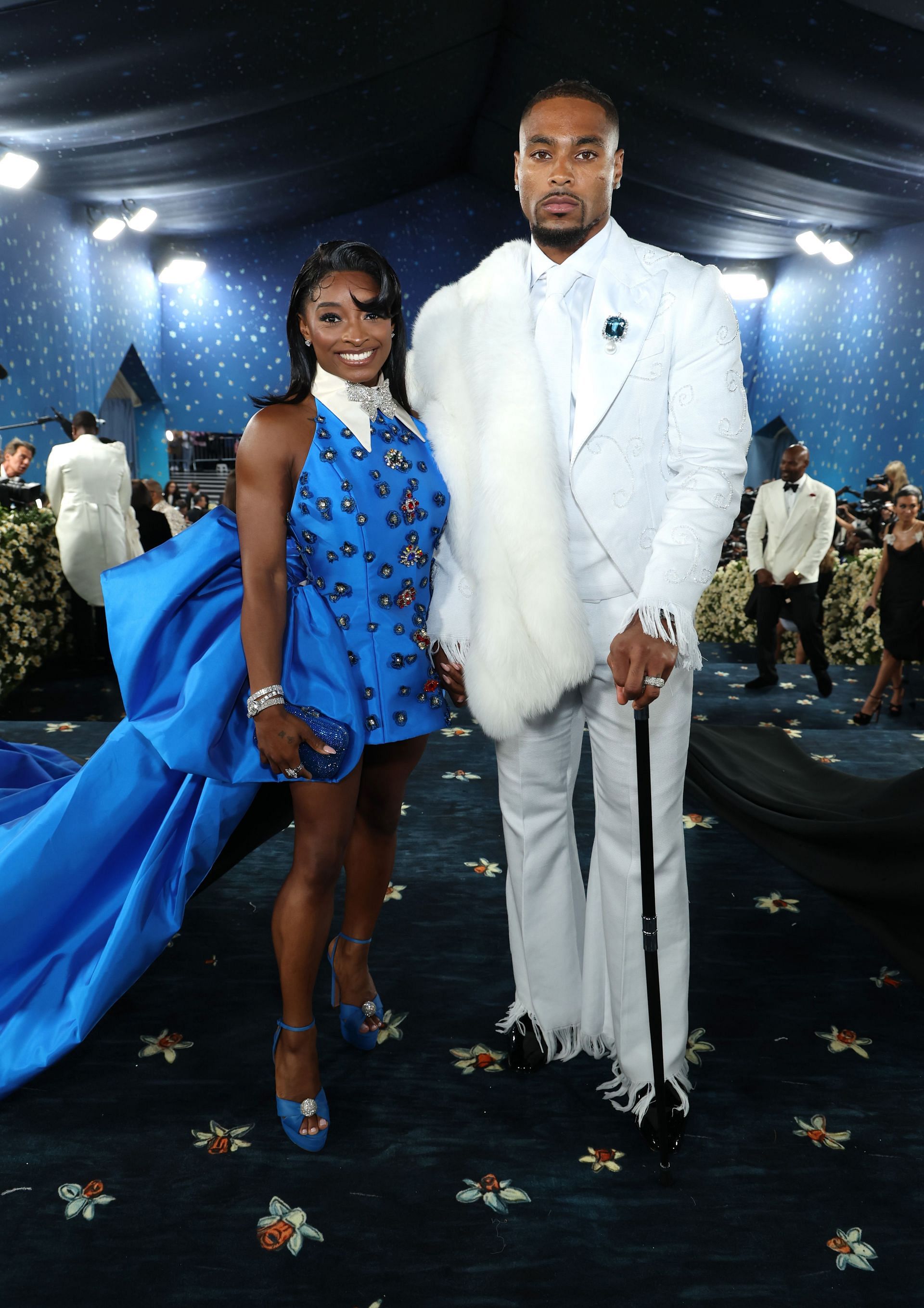 Biles and Owens attend the 2025 Met Gala Celebrating "Superfine: Tailoring Black Style" (Image Source: Getty),